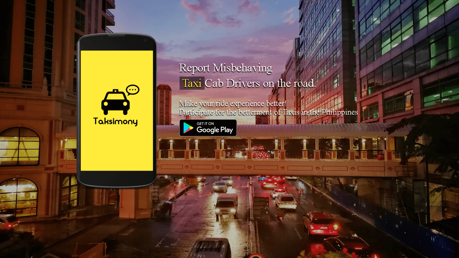 Taksimony - Taxi Reporting Mobile App.